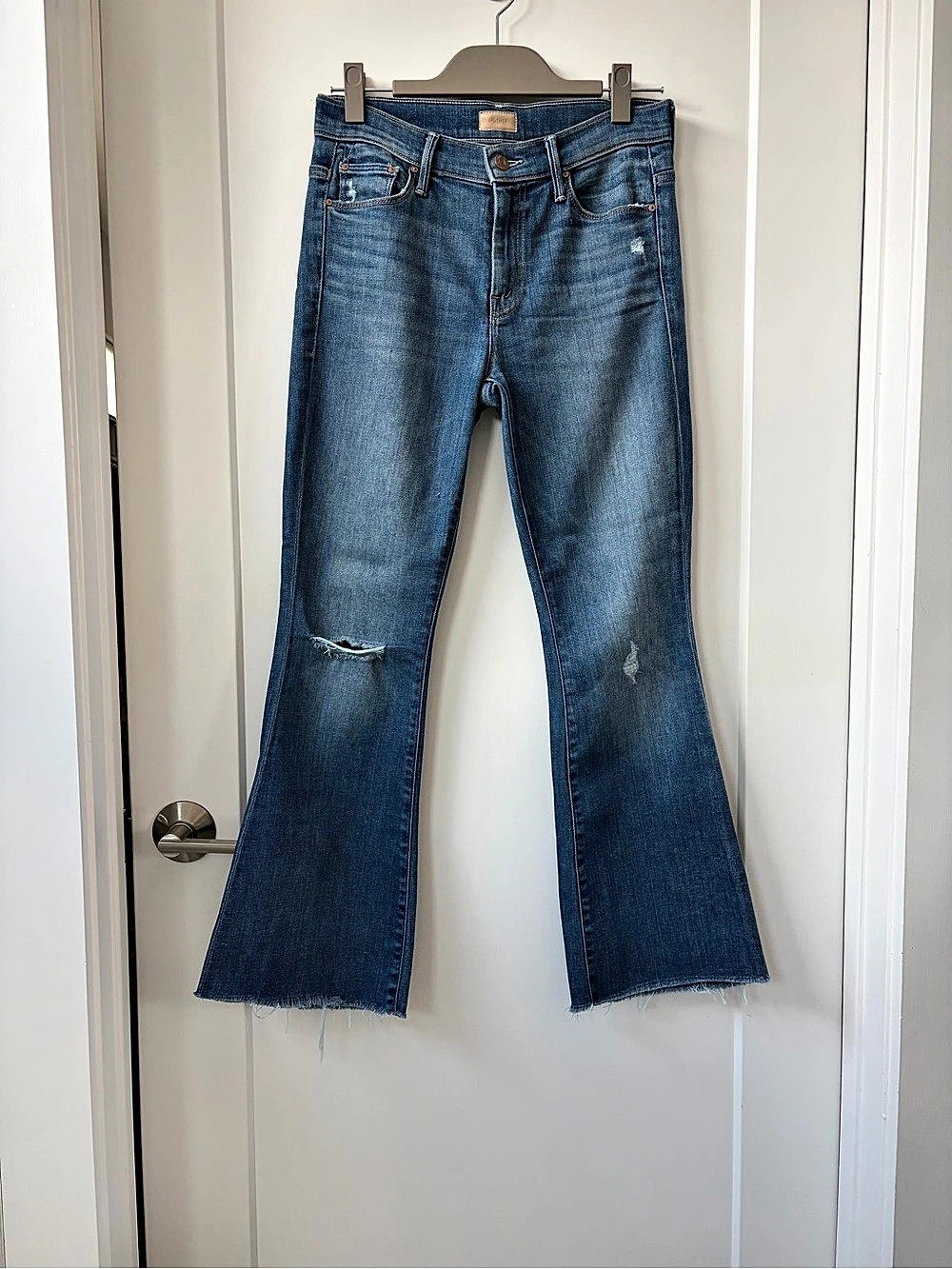 Mother The Weekender Ankle Fray Distressed Flare Jeans in Wild! Size 27